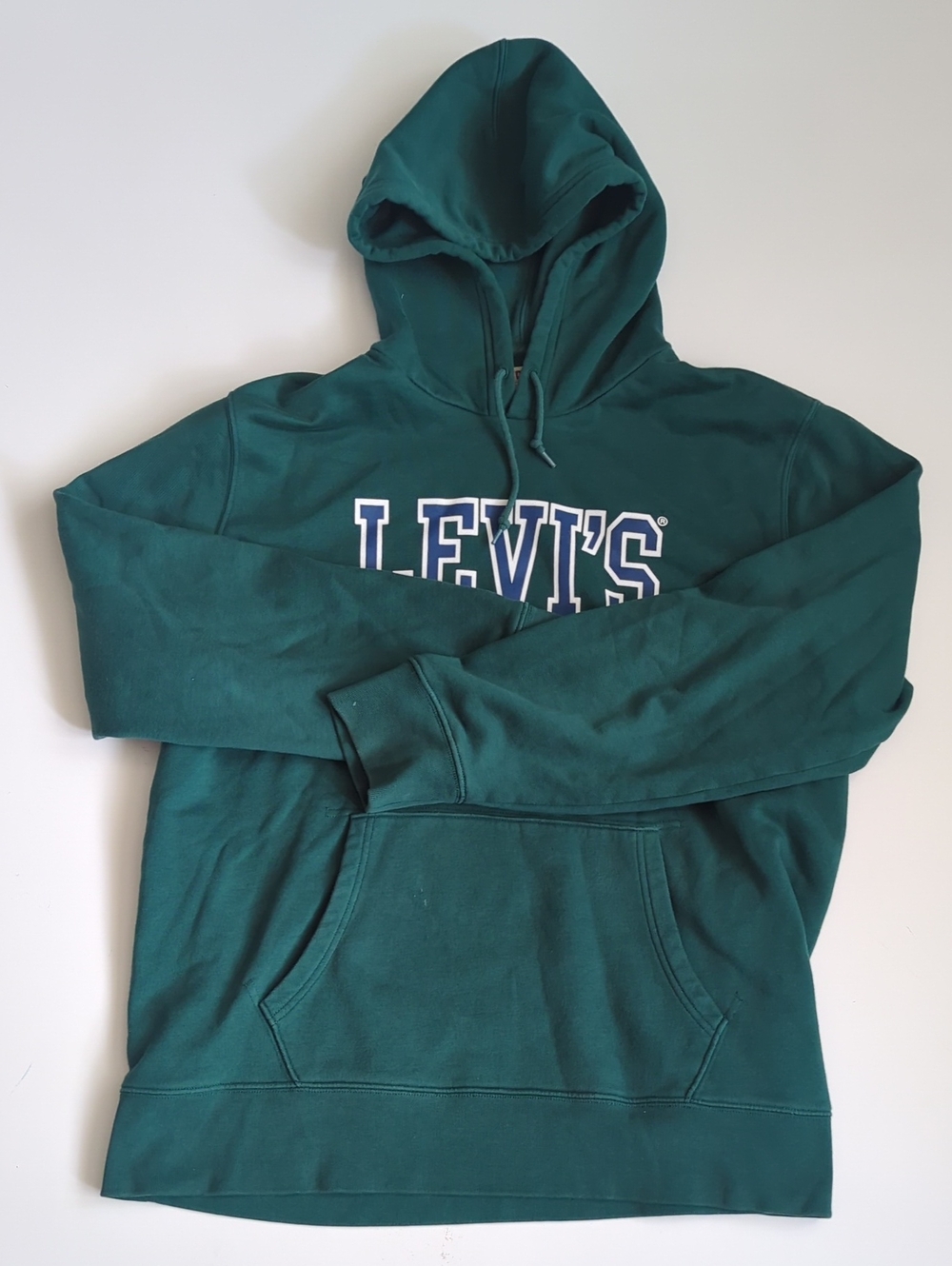Levi's Dark Teal Pullover Hoodie with White Logo